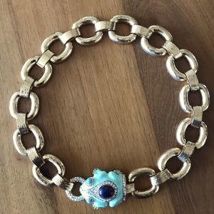 J. Crew Enameled Frog Collar Necklace